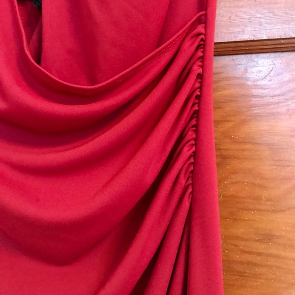 Slinky Red Halter Dress - Picture 5 of 8